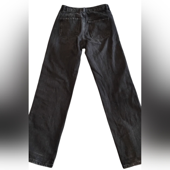 Garage 90's Straight | Washed Black Wide Leg Jeans | Size 25 - Picture 2 of 13